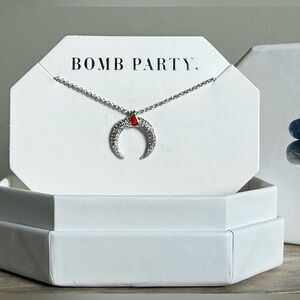 Bomb Party Desert Queen Necklace “The Bejeweled Horn” Brand New!